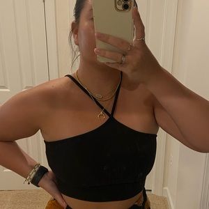VGUC ZARA BLACK CROP TOP
